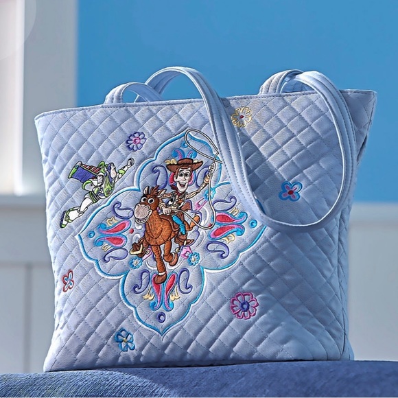 Vera Bradley Disney Pixar Toy Story Tote Andy Room Blue NWT